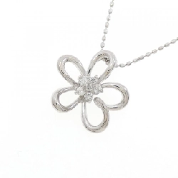 K18WG Hoa Nhẫn Kim Cương Dây Chuyền 0.07CT - Hàng hiệu Chính hãng 859944