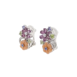 PT900/K14WG Bông tai đá màu hoa - Hàng hiệu Authentic 870104