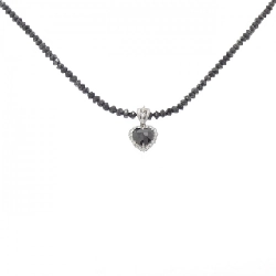 K18WG Dây chuyền kim cương hình trái tim 1.25CT - Hàng hiệu Chính hãng