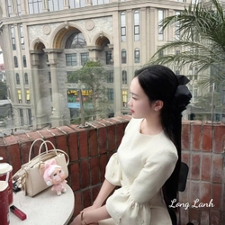Đầm tuyết mưa ống tay đính nơ  493232