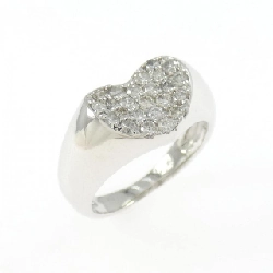 Nhẫn hồng ngọc K18WG hình trái tim đính đá kim cương 0.31CT - Hàng hiệu Chính hãng