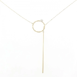 K18YG Ngọc trai nước ngọt Dây chuyền 3.8mm - Hàng hiệu Chính hãng