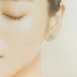 K18YG Hoa Aquamarine Bông Tai - Hàng hiệu Chính hãng 868352