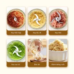 Máy xay thịt UNIE UM366 – 2 cối xay thủy tinh cao cấp, an toàn sức khỏe 573225