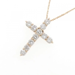 K18PG Dây chuyền kim cương hình chữ thập 1.00CT - Hàng hiệu Chính hãng 860489