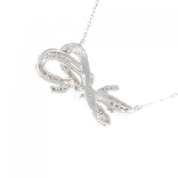 K18WG Dây chuyền kim cương hình ruy băng 0.35CT - Hàng hiệu Authentic 862386