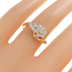 Nhẫn kim cương hoa K18YG 0.50CT 668757