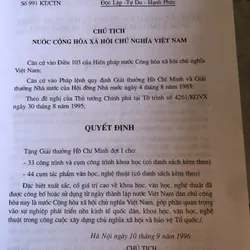 Giải thưởng Hồ Chí Minh - Nhà văn - Tác phẩm 726271