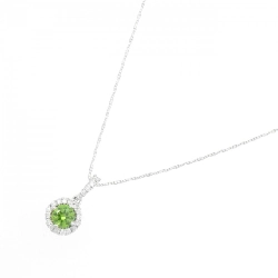 750WG/K18WG Đá Garnet Demantoid Dây Chuyền 0.38CT - Hàng hiệu Chính hãng 861817