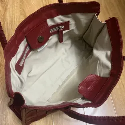 Túi tote nữ sz 37*20*10 da thật đan 2hand 934530