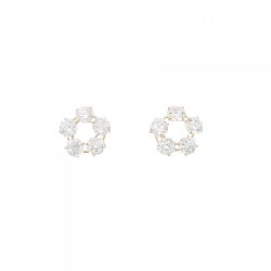 K18YG Cubic Bông tai - Hàng hiệu Chính hãng