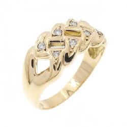 Nhẫn kim cương K18YG 0.08CT