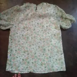 Áo kiểu voan size M màu xanh tay phồng Citimode 1013150