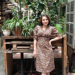 Váy vintage  chất nhung sz S mặc 4 mùa 