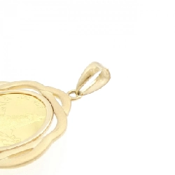 K18YG(枠) Mặt dây chuyền đồng xu - Hàng hiệu Authentic 871778