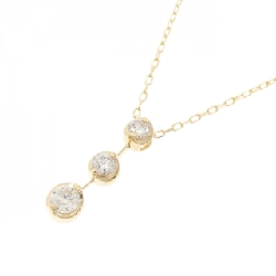 K18YG Dây chuyền kim cương ba viên 0.30CT - Hàng hiệu Chính hãng 859248