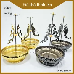 Khay cắm hương vòng, khay xông trầm hương - Đồ thờ Bình An - Decor Phong thuỷ 717637