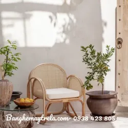 Ghế mây vuông mắt cáo