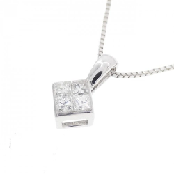 K18WG Dây chuyền kim cương - Hàng hiệu Authentic 862820