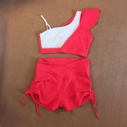 Bộ đồ tập Aerobic, tập Gym size XL màu đỏ