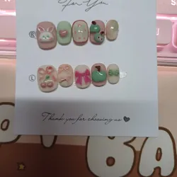 Nailbox Mẫu Thỏ Cherry Mới, Nailbox Thiết Kế, Nailbox Nặn Nổi 560524
