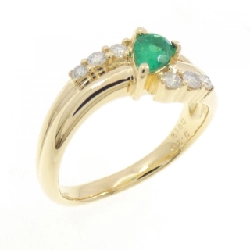 Nhẫn Emerald K18YG 0.25CT - Hàng hiệu Chính hãng