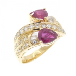Nhẫn Ruby 750YG 1.36CT - Hàng hiệu Chính hãng