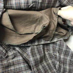 Set áo yếm ORLA dáng xòe kèm chân váy caro chữ A  731294