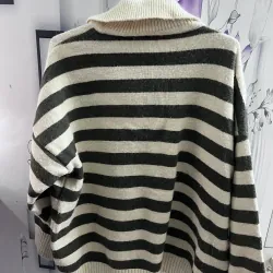 Áo Len Polo Dài Tay Kẻ Sọc Ngang - Phong Cách Hàn Quốc, Chất Len Mềm Mịn 1005556