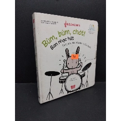 (TẶNG BOOKMARK) Sách âm thanh Bùm, bùm, chát ! Ban nhạc hát mới 70% bẩn bìa, bìa cứng RBK2110 Wee Gallery MẸ VÀ BÉ