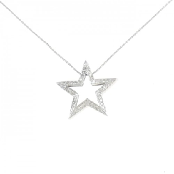 K18WG Ngôi sao Kim cương Dây chuyền 0.31CT - Hàng hiệu Chính hãng