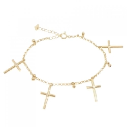 K18YG Vòng tay đan chéo - Hàng hiệu Chính hãng 872459