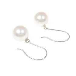 K18WG Bông tai ngọc trai Akoya 8.1mm - Hàng hiệu Chính hãng 871202