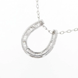 K18WG Mặt dây chuyền hình móng ngựa kim cương 0.20CT - Hàng hiệu Authentic 858504