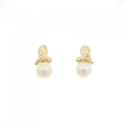 K18YG Bông tai ngọc trai Akoya 5.4mm - Hàng hiệu Chính hãng