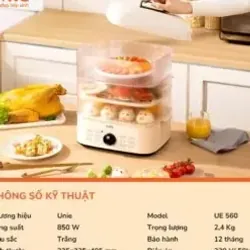 Nồi hấp 18L Unie UE560 – Hấp nhiều món cùng lúc, nhanh – sạch – healthy! 🥗🔥 715949