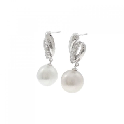 K18WG Bạc Ngọc Trai Trắng Bông Tai 10.5mm - Hàng hiệu Chính Hãng 867376