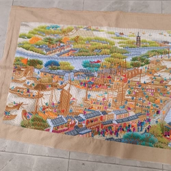 Tranh thêu chữ thập thành phẩm Cô Tô Phồn Hoa Đồ 225x70cm 495669