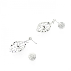 K18WG Bông tai Hoa Kim cương 0.48CT - Hàng hiệu Chính hãng 868356