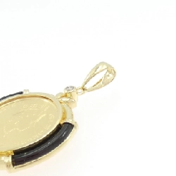 K18YG(khung) Mặt dây chuyền đồng xu Onyx - Hàng hiệu Authentic 864311