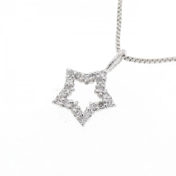 K18WG Ngôi sao Kim cương Dây chuyền 0.10CT - Hàng hiệu Chính hãng 859533