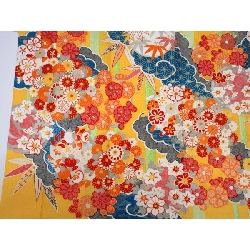 Kimono Furisode chế tác vàng Yuzen - Hàng hiệu Authentic 876545