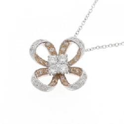 K18WG/K18PG Hoa Đá Kim Cương Dây Chuyền 0.50CT - Hàng hiệu Chính hãng 858148