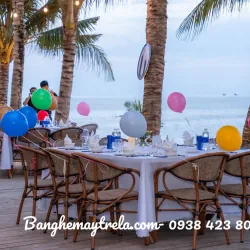 Ghế nhựa giả mây khung nhôm 780093