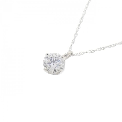 K18WG Solitaire Diamond Necklace 0.486CT - Hàng hiệu Authentic 857282