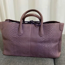 Túi du lịch trăn tím 41*25*21 python skin purple travel bag 464049