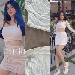 Đầm body nữ khoét eo có nhún nhẹ 8910