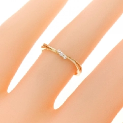 Nhẫn kim cương ba viên K10YG/K10WG - Hàng hiệu Authentic 848853