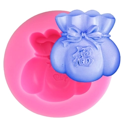 Khuôn silicon làm bánh bao, rau câu túi tiền tài lộc - Loại 8 cm - Mã số 1009 335982
