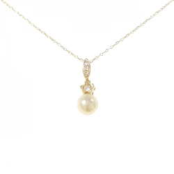 Dây chuyền ngọc trai Akoya hoa K18YG 7.8mm - Hàng hiệu chính hãng